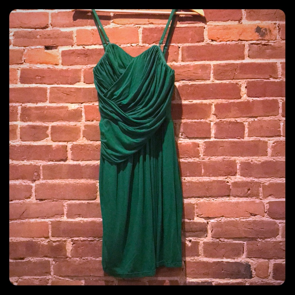 Green express dress w/ removable spaghetti straps